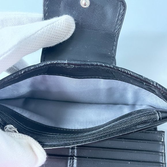 Coach Accordion Black Signature C Bifold Long Wallet - Picture 14 of 15